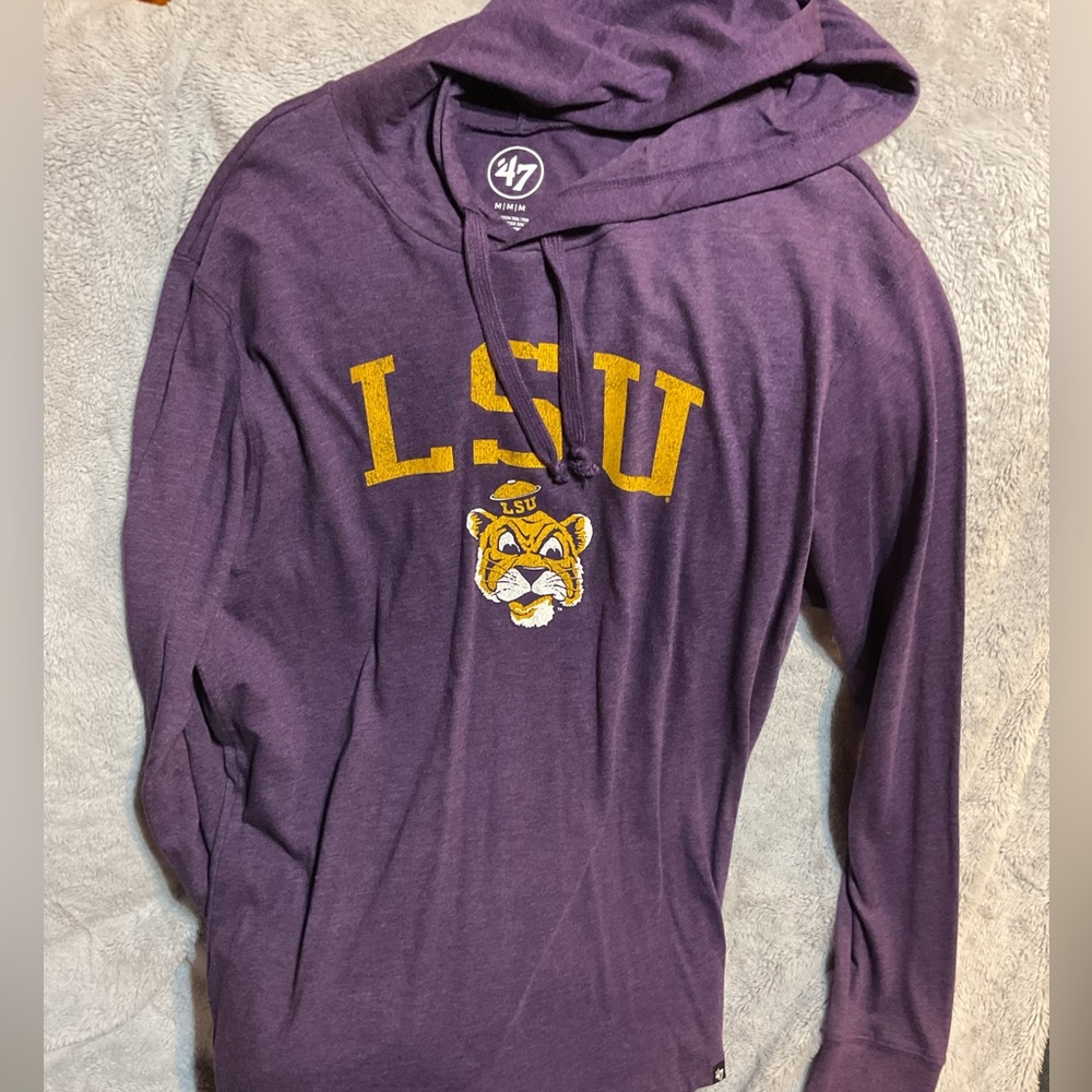 LSU Purple Hoodie with Tiger Logo